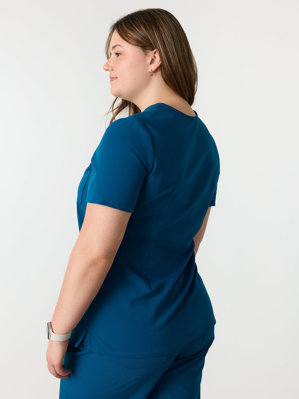LIV RE-GARDE™ - OPAL BLUE - Three Pockets Scrub Top - SILVADUR™