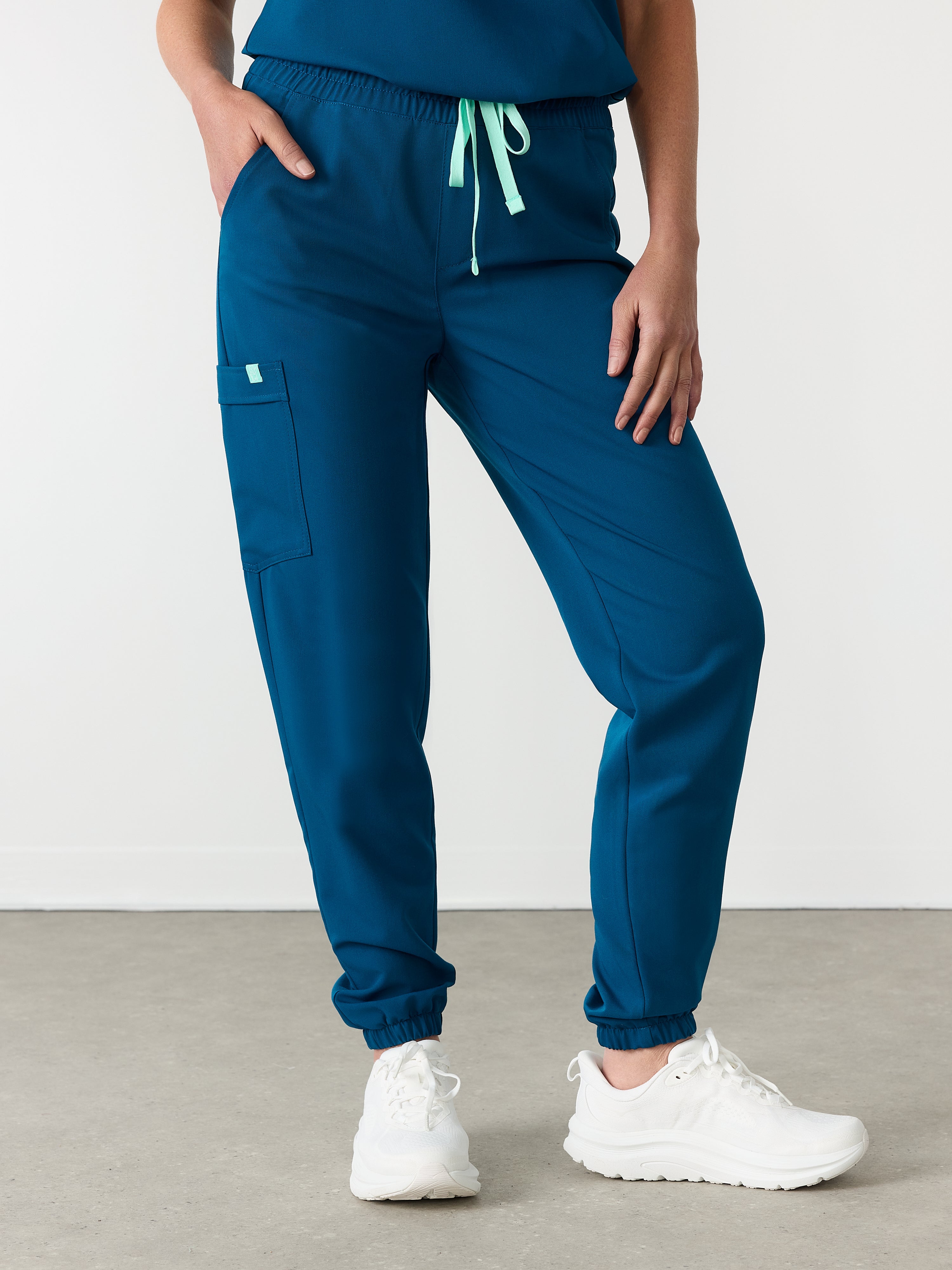 ROSIE RE-GARDE™ - OPAL BLUE - Jogger Scrub Pants - SILVADUR™