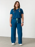 MILA RE-GARDE™ - OPAL BLUE - Wide Leg Scrub Pants - SILVADUR™