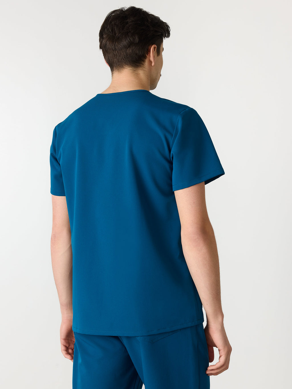 ZACK RE-GARDE™ - OPAL BLUE - Three Pockets Men's Scrub Top - SILVADUR™