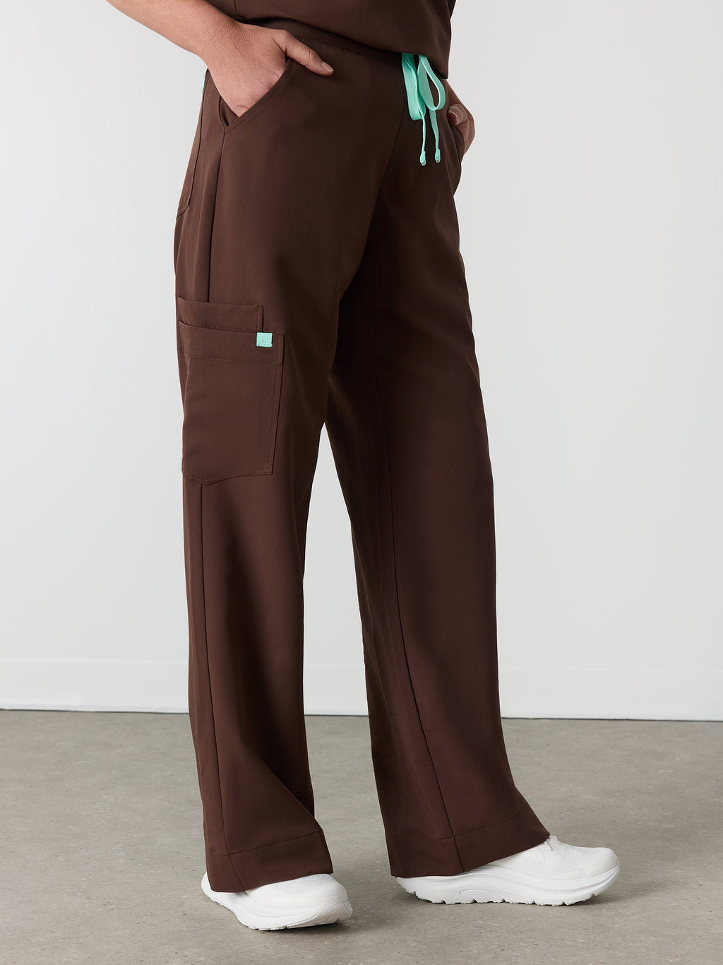 MILA RE-GARDE™ - CHOCOLATE - Wide Leg Scrub Pants - SILVADUR™