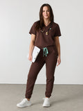 ROSIE RE-GARDE™ - CHOCOLATE - Jogger Scrub Pants - SILVADUR™