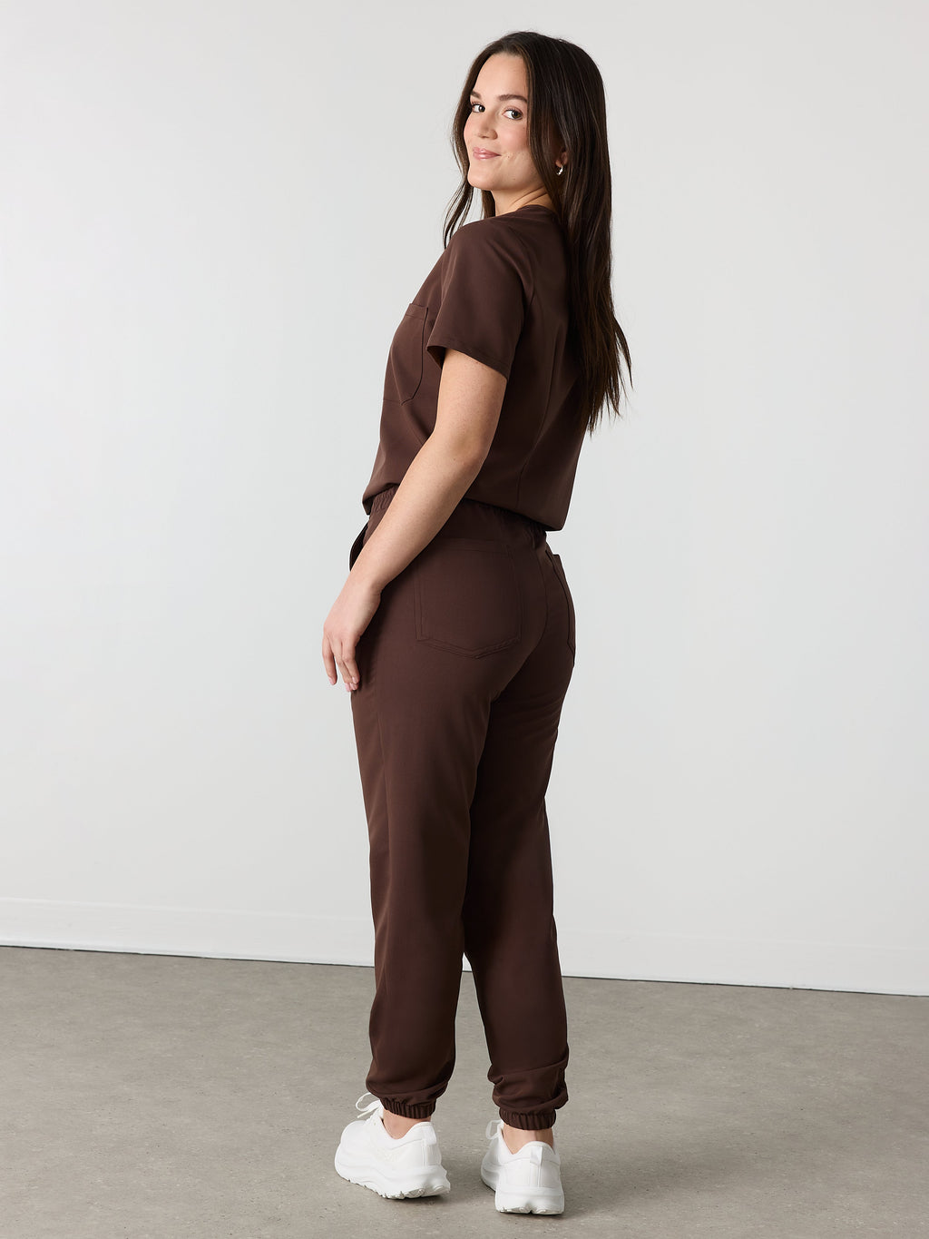 ROSIE RE-GARDE™ - CHOCOLATE - Jogger Scrub Pants - SILVADUR™